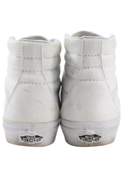 Vans Unisex Adults Canvas Lace Up High Top Sneakers White Size W8.5 M7