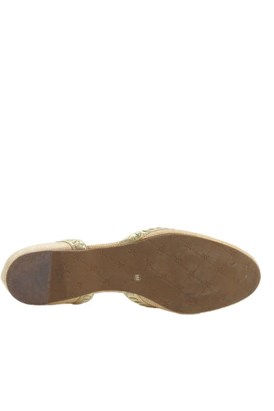 Jack Rogers Womens Woven Slip On Flats Beige 8M