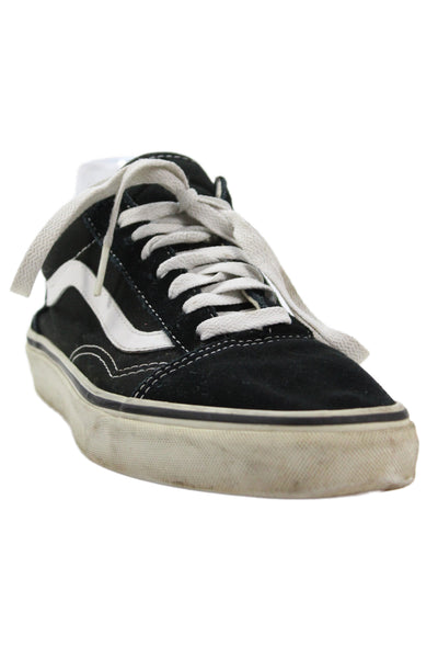 Vans Unisex Adults Canvas Lace Up Low Top Sneakers Black Size W8.5 M7