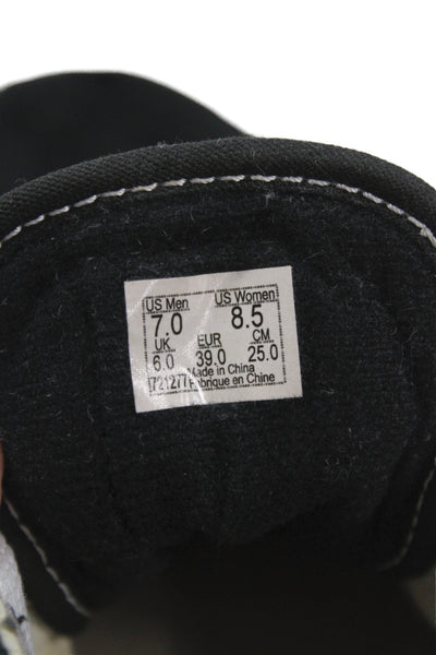 Vans Unisex Adults Canvas Lace Up Low Top Sneakers Black Size W8.5 M7