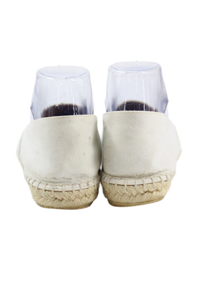 Kenzo Womens Embroidered Espadrille Flats White Size 39 9