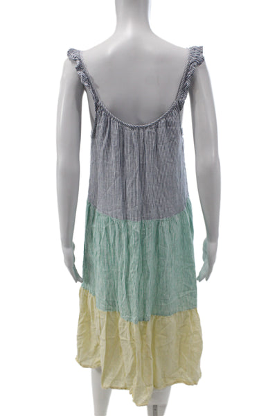 Rails Women Blue Striped Scoop Neck Sleeveless Sundress Long Size S