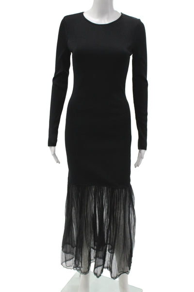 Hyacinth House Women Sweater Dress Black Viscose Long Sleeve Size XS