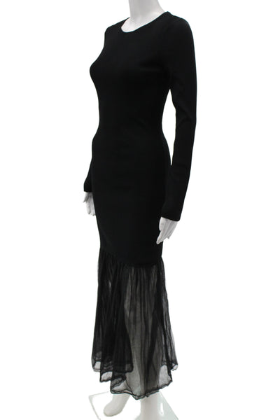 Hyacinth House Women Sweater Dress Black Viscose Long Sleeve Size XS