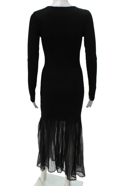 Hyacinth House Women Sweater Dress Black Viscose Long Sleeve Size XS