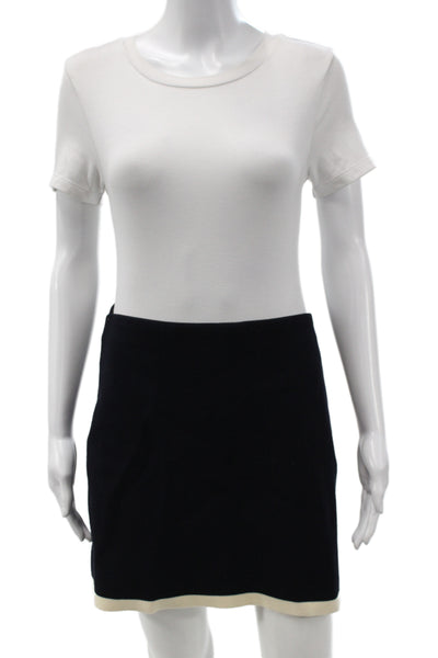 Zara Women Mini Skirt Black Zip Short Viscose Size S