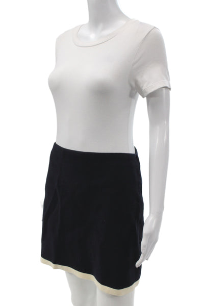 Zara Women Mini Skirt Black Zip Short Viscose Size S