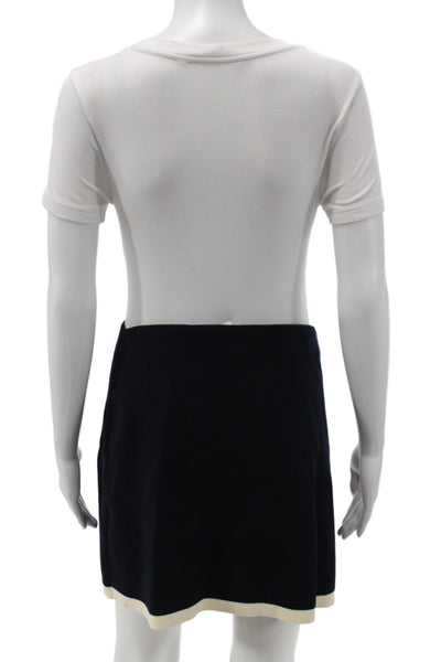 Zara Women Mini Skirt Black Zip Short Viscose Size S