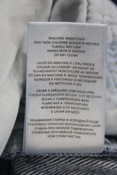 Re/Done Womens High Waist Ankle Blue Cotton Jeans Button Size 27