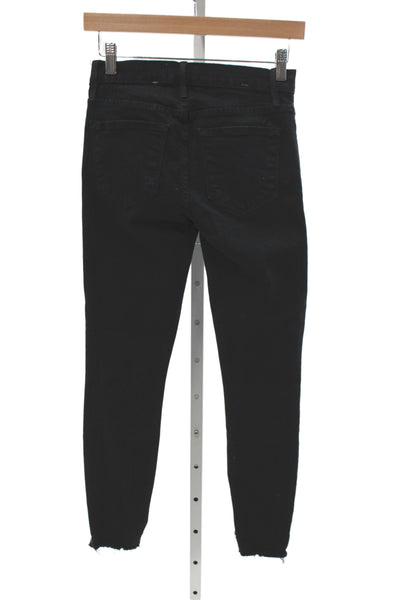 Frame Womens Ankle Jeans Black Mid Rise Cotton Casual Button Size 24