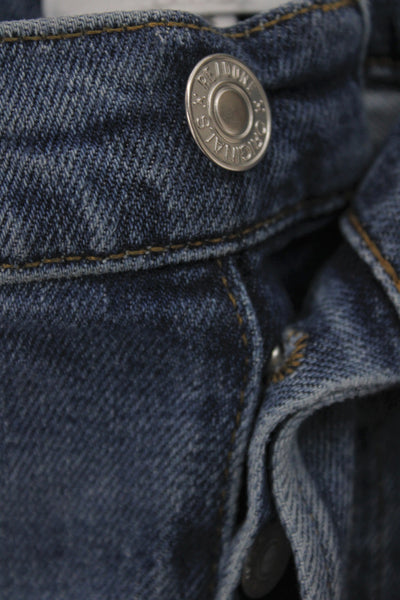 Re/Done Women Ankle High Waist Blue Jeans 27in Size 26