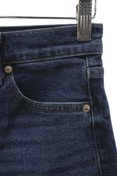 Pistola Womens Wide-Leg High Waist Jeans Blue Cotton Size 25