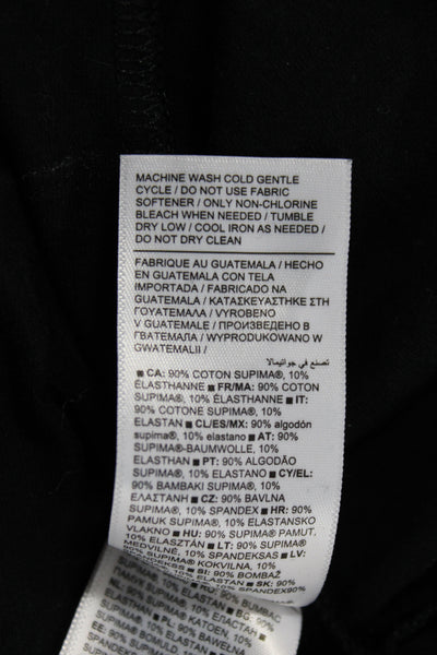 Athleta Womens Basic Long Sleeve T-Shirt Black Crew Neck Size M