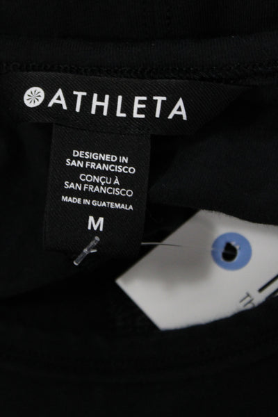 Athleta Womens Basic Long Sleeve T-Shirt Black Crew Neck Size M