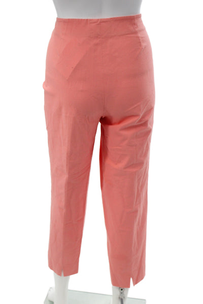 Piazza Sempione Women Ankle Pink Pants Zip 95% Cotton Size 46