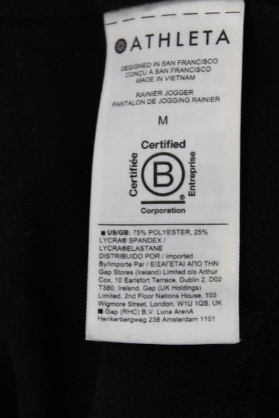 Athleta Women Jogger Pants Black Athleisure 75% Polyester Size M