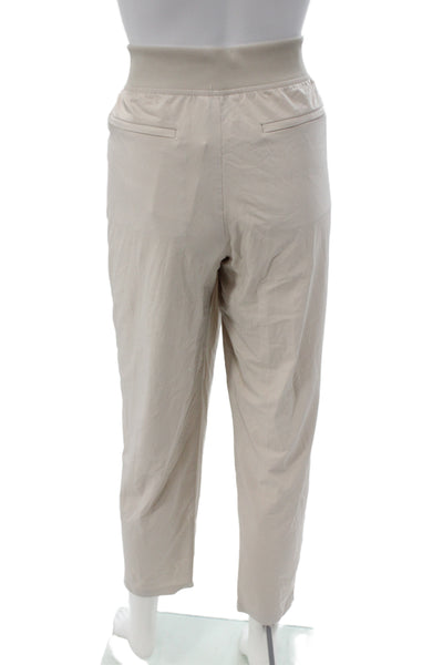 Athleta Womens Ankle Pants Beige Pull On Polyester Size 12