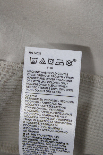 Athleta Womens Ankle Pants Beige Pull On Polyester Size 12