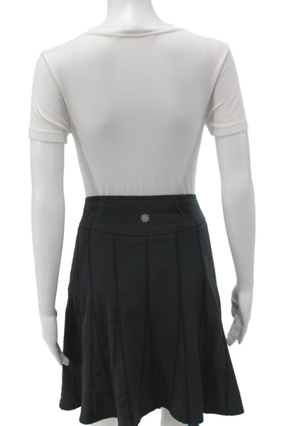 Athleta Women Athletic Black Zip Short Skirt Size 12