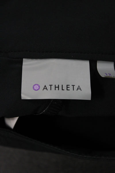 Athleta Women Athletic Black Zip Short Skirt Size 12