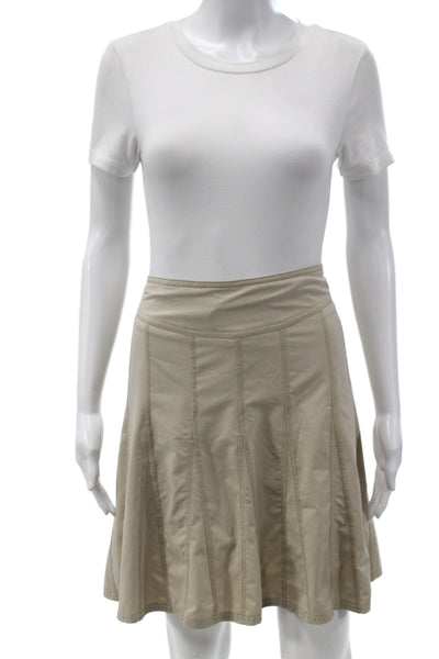 Athleta Women Beige A-Line Skirt Short Recycled Polyester Size 12