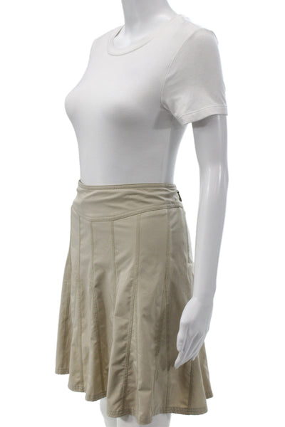 Athleta Women Beige A-Line Skirt Short Recycled Polyester Size 12