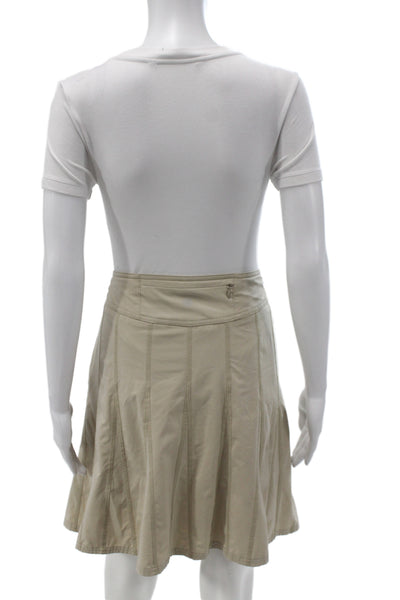 Athleta Women Beige A-Line Skirt Short Recycled Polyester Size 12