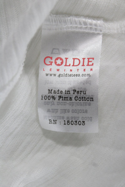 Goldie Womens Floral Mini Skirt Blue Pima Cotton Size L