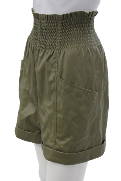 Trina Turk Womens Paperbag Shorts Green Size 12