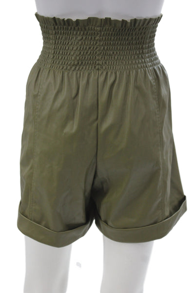 Trina Turk Womens Paperbag Shorts Green Size 12