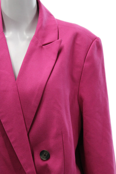 Blue Revival Womens Basic Jacket Pink Long Sleeve Button Closure Size L