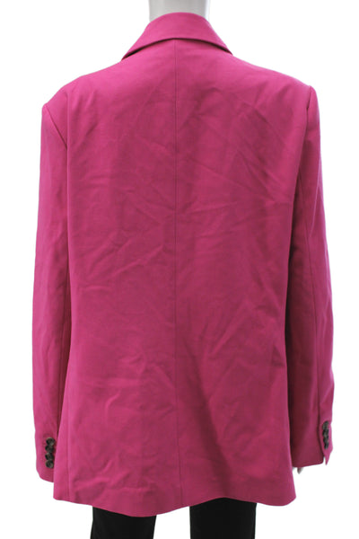 Blue Revival Womens Basic Jacket Pink Long Sleeve Button Closure Size L