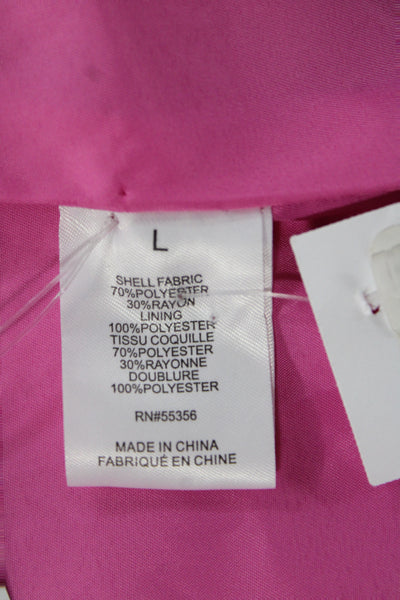 Blue Revival Womens Basic Jacket Pink Long Sleeve Button Closure Size L