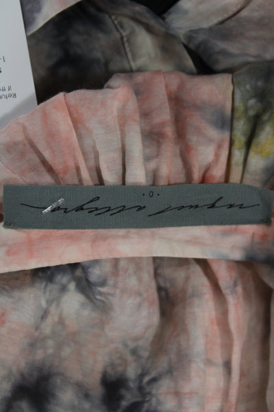 Raquel Allegra Women Boho Tunic Multicolor VNeck Longsleeve Silk Blend Size 0