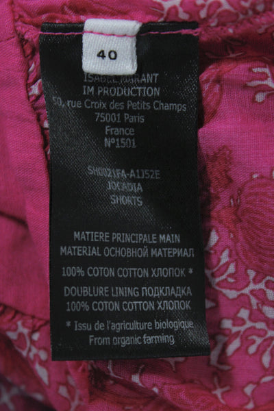 Marant Etoile Women Pink Floral Cotton Mini Skort Bohemian Size 40