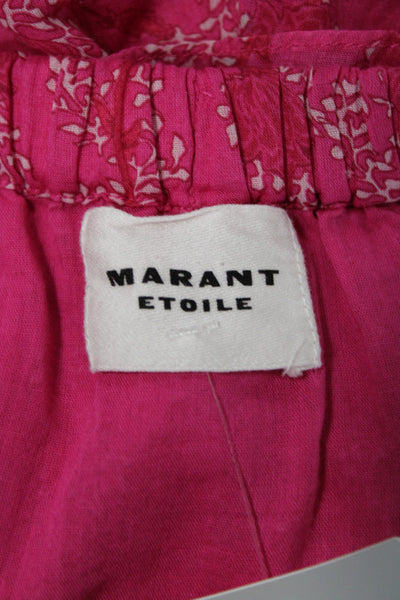 Marant Etoile Women Pink Floral Cotton Mini Skort Bohemian Size 40