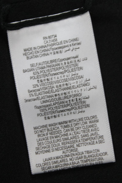 BCBGMAXAZRIA Women Sleeveless Basic Black Blouse Zip Round Neck Size L