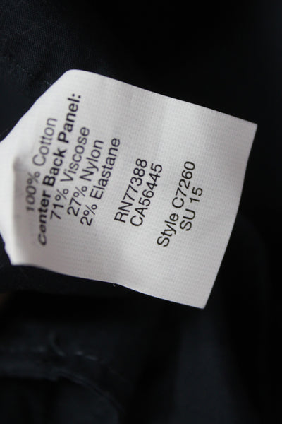 Madewell Women Black Cropped Halter Tank 100% Cotton Sleeveless Size 2
