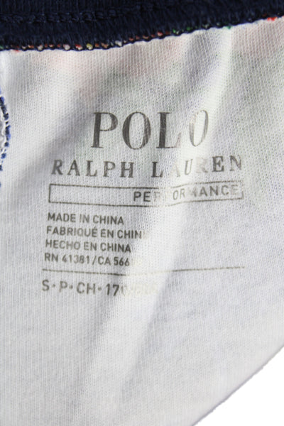 Polo Ralph Lauren Womens Blue Floral Cotton Jogger Pants Zip Size S