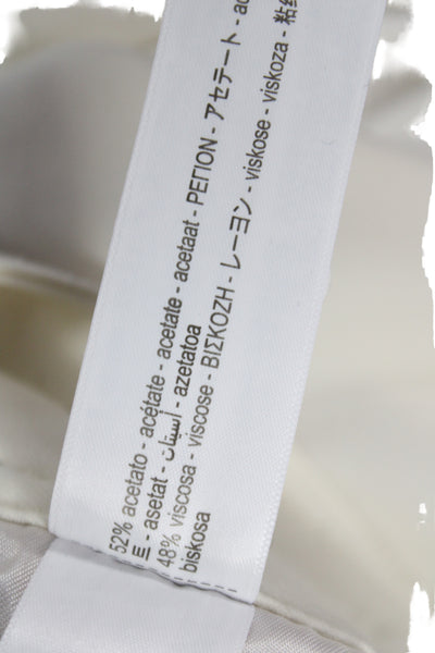 Massimo Dutti Women Dress Pants White Button Closure Size 4