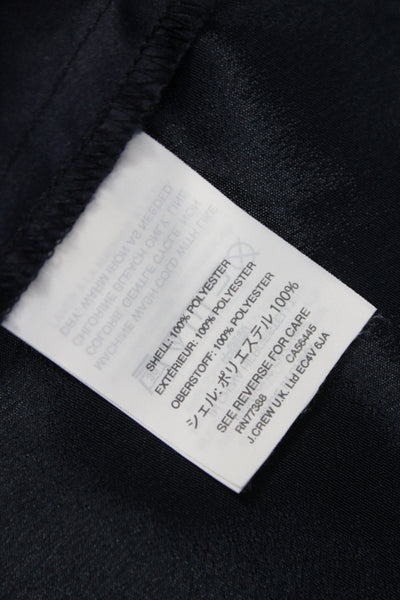 J Crew Womens Wrap Skirt Blue Polyester Knee Length Size 0
