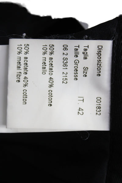 Piazza Sempione Women A-Line Black Knee Length Skirt 50% Acetate Size 42