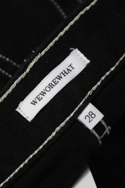 We Wore What Women Black Straight Jeans Size 28