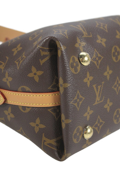 Louis Vuitton Womens Monogram Coated Canvas CarryAll PM Handbag Brown