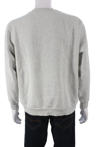 Lululemon Mens Pullover Sweatshirt Gray Cotton Crew Neck Long Sleeve Size M