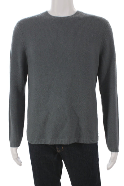 Vince Mens Cashmere Crew Neck Pullover Solid Gray Long Sleeve Size M