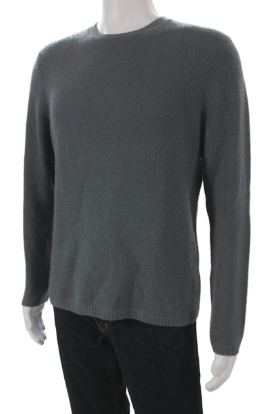 Vince Mens Cashmere Crew Neck Pullover Solid Gray Long Sleeve Size M