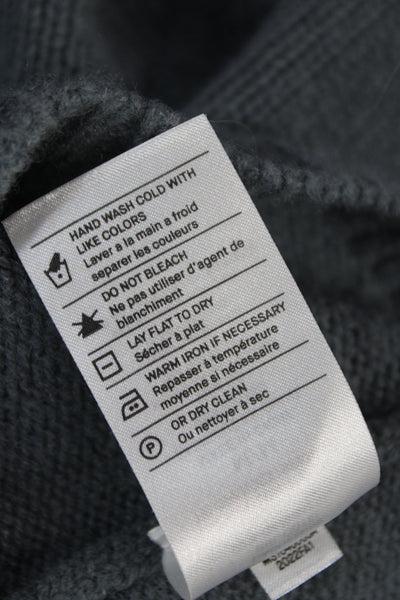 Vince Mens Cashmere Crew Neck Pullover Solid Gray Long Sleeve Size M