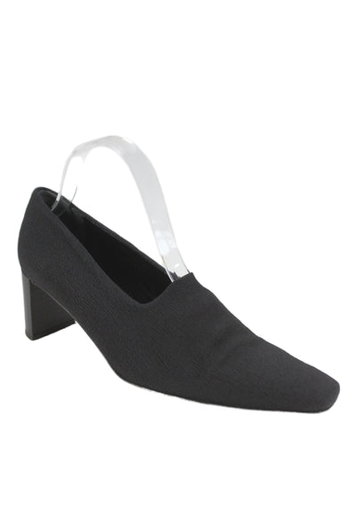 Robert Clergerie Womens Square Toe Slide On Pumps Black Size 7.5 B