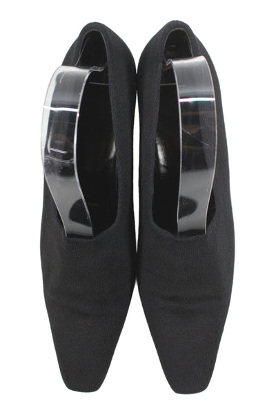 Robert Clergerie Womens Square Toe Slide On Pumps Black Size 7.5 B